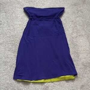 Victoria's Secret Purple and Yellow Strapless Dress